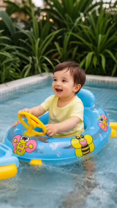 Mainan Anak 024 BABY BOAT KUPU LEBAH CAR Pelampung Model Mobil Karakter Lebah Duduk Setir Mainan