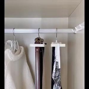 1-3pc Rotating Belt Tie Hanger Space-Saving Wardrobe Belt Organizer Multi-Functional Scarf Holder10 Card Slots Home Storage Tool