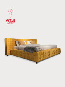 VATAR | Handcrafted Checkerwork Designer Leather Bed