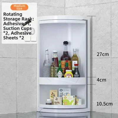 MUHUALAN | Wall-mounted Corner Storage Rack Rotatable