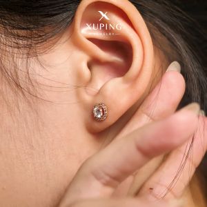 Xuping Anting Tusuk Mata Gemma Bulat Motif Ring
