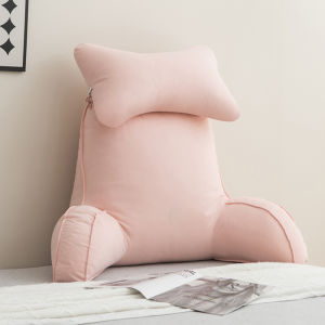 Modern Simple Style Bedside Pillow Backrest Sofa Seat Mobile Phone Play Reading Book Soft Plush Washable Pure Color Cushion