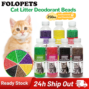 FOLOPETS Cat Litter Box Deodorlzer Crystals Lavender Perfume Antibacterlal Deodorant Beads 250ML