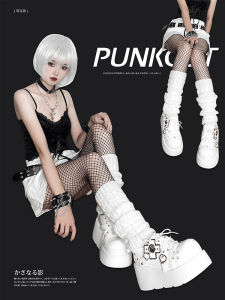 Punk Cat Original Thiết Kế Giày Gót Dày Bộ Xương Nhỏ Y2k /năm 2000 Subculture Goth Phong Cách Lolita Giày Đế Bằng Thời Trang