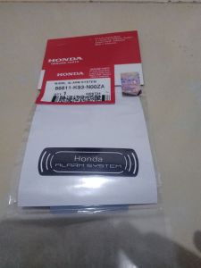 sticker stiker logo tulisan mark alarm system scoopy esp k93 original honda 86811k93n00za