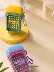 Pelise Portable Dopamine Travel Soap Box Waterproof Leak-Proof Soap Holder Drain Storage Soap Rack