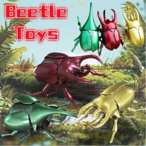Beetle Bionic Toys Creative Prankster Animated Insect Toy Model Children Plastic Animal Scarab Combat Beetle Wind Up Toy