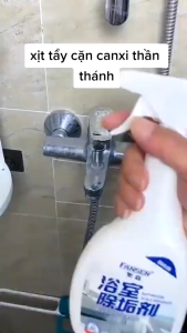 Xịt Tẩy Cặn Canxi FANSEEN 500ml – Làm Sạch Gạch Kính Lavabo Inox Nhanh Chóng