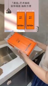 [Tặng 2 Móc Dán Tường] Túi Khăn Giấy Treo Tường 1 Túi Có 1280 Tờ Toilet Paper Nội Địa Trung Cao Cấp Giấy 4 Lớp