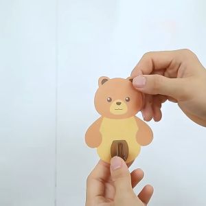 Cốc gấu nâu có lỗ thoát nước đựng bàn chải combo 3 cố đựng kem đánh răng đồ phòng tắm DN207