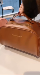 Large Capacity Cosmetic Travel Bag Womens Makeup Travel Bag Portable Leather Cosmetics Bag Makeup