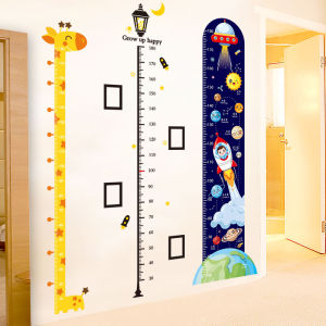 Removable Kids Cartoon Height Measurement Wall Stickers Room Decor PVC Growth Chart Adhesive Decals for Childrens Room