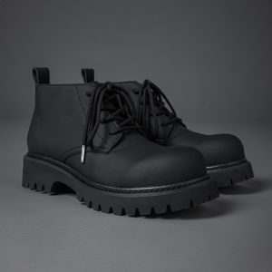 Glossy Martin Boots Mens 2025 New Upgraded Head Mickey Derby Boots Mid-Calf Big Head Workwear Motorcycle High-Calf Leather Shoes