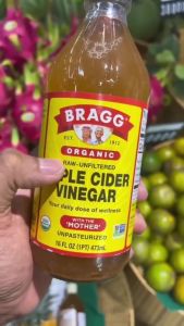 [TẶNG KÈM 5 PHẦN QUÀ]  Giấm Táo Hữu Cơ Mỹ Bragg ORGANIC APPLE CIDER VINEGAR Có Giấm Cái - Dấm Táo Giảm Cân Ăn Kiêng Eatclean