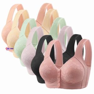 Bra Wanita Seamless Push Up Gesper Kancing Depan Busa Tipis Tanpa Kawat Elegan 8901