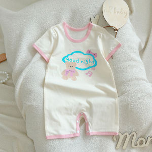 cat and fish | Cotton Cartoon Cute Baby Onesie