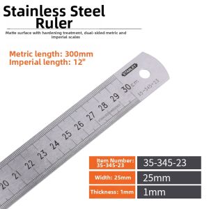 STANLEY | Stainless Steel Metric & Imperial Scale Ruler