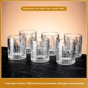 Luxury Crystal Whiskey Glass Set European Style Beer Drinking Glasses High End Home Use Classic Design Crystal Glass Liquor Cups