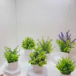 1 Cây Cây Xanh Nhân Tạo Có Chậu Nhựa Để Trang Trí Bàn Làm Việc Nhà Văn Phòng Cây Bonsai Giả Không Cần Chăm Sóc Cho Phòng Khách Phòng Ngủ