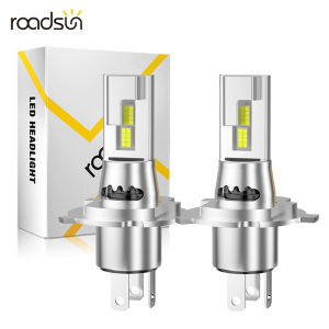 Roadsun หลอดไฟไฟหน้ารถมอเตอร์ไซค์แบบ Led รถยนต์ H7 H4 H1 H11 9005 9006ไฟหน้า2ชิ้นลำแสงสูงต่ำ180W 24000LM 6000K กับพัดลมทำความเย็น1:1ปลั๊กแอนด์เพลย์12V 24V CSP ไฟตัดหมอกสว่างสุดๆ Canbus