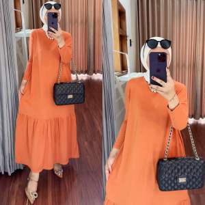 Airi midi dress kaos combed daily santai