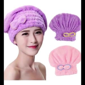 1Pc Microfibre Quick Hair Drying Bath Towel Bowknot Wrap Towel Cap Bathroom Accessories Bonnets For Women Designer Shower Cap