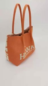 Túi tote dệt họa tiết hoa Hawaii mới túi xách tay đeo vai bằng polyester nhẹ túi thường ngày đa năng cho nữ