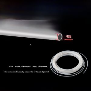 White Fluorine Capillary Tube PTFE Heat Resistant Corrosion Resistant Plastic Iron Fluorine Dragon Capillary for Mechanical Hardware