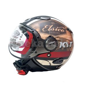 helm KYT ELSICO seri 4 black doff cream