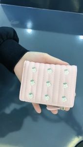 CC CONCEPT Short Women Purse Embroidery Wallet Korea Style Cute Simple Coin Card Holder Dompet Duit Perempuan Beg Wanita