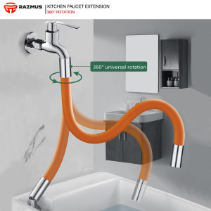 20/30/50CM Kitchen Faucet Extension Hose Bathroom 360° Rotation Bending Faucet Extender Wash Basin