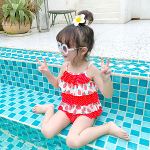 Princess Style Childrens Swimsuit Girls Skirt Design Swimming Suit 1-3 Years Old Mandylu Story Polyester One-Piece Swimsuit