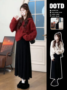 SUSIEYUAN | Attractive New Style Red Sweater Dress