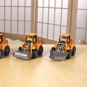 SXH  Press Engineering Vehicle Baby Sliding Inertia Excavator Road Roller Children Toy Car Stall Hot Sale
