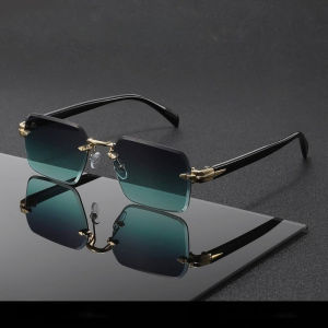 Mens Fashionable Square Glasses Multi-color Retro Style PC Lenses Business and Leisure Dual-use Design