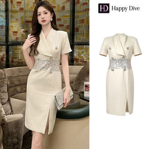 Happy Diva เดรสผู้หญิง เดรสสีดำ เดรสสีขาว เดรสสูท เดรสทำงาน เดรสไฮโซ เดรสวินเทจ เดรสออกงาน เดรสปาร์ตี้ ชุดราตรี 51079