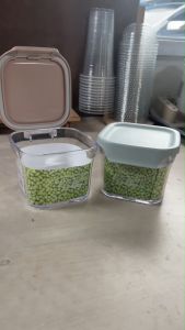 💥กระปุกใส่อาหารพลาสติก กล่องใส่อาหาร 700 ml 2 สี ฟ้า ชมพู แข็งแรง ทนทาน ฝาปิดสูญญากาศ Cookingrun