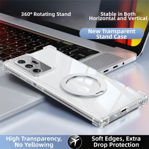 DAOWAIREN | Rotatable Stand Full Protection Transparent Phone Case