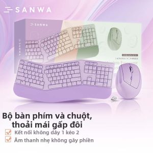 Sanwa Supply | Wireless Ergonomic Keyboard and Mouse Set