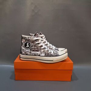 SEPATU CNVRS 70S HIGH X SUICIDAL TENDENCIES GREY MOTIF KORAN 38-43