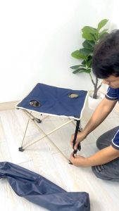 โต๊ะสนาม โต๊ะแคมป์ปิ้ง พับได้ น้ำหนักเบา โต๊ะอเนกประสงค์ วางแก้วได้ รับน้ำหนัก 30 KG แข็งแรง