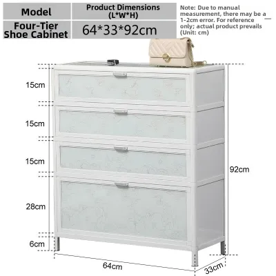 AYIJIE | Aluminium Economical Easy-assembly Space-saving Waterproof Sunproof Shoe Cabinet