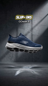 Skechers Men Slip-Ins GOwalk 8 Walking Shoes - 216789-NVY Air-Cooled Goga Mat Kasut Sneaker Casual Lelaki SALE