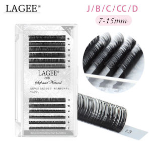 LAGEE Individual Eyelashes 7-15 mm Mix Premium Fake Mink Eyelash Extension Dark Black false eyelashes soft nagaraku line