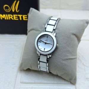 MIRETE Jam Tangan Casual Wanita Model Mewah. Analog Combinasi Keramik Realpict