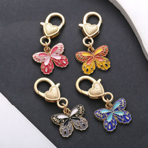 Mini Butterfly Keychain Pendant Creative Personalized Ladies Bag Hanging Decoration Internet Famous INS Car Chain Circle