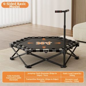 NUODEMA | Folding Bouncy Trampoline for Kids and Adults