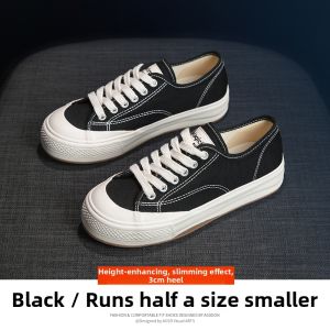 Agsdon | Black Comfortable Womens Canvas Sneakers