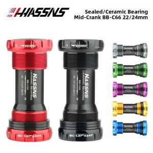 HASSNS | Colorful Hollow Threaded Ceramic Bottom Bracket BB68