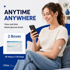 Ottai Glucose Monitoring Set 2PCS Continuous Glucose Meter No Finger Pricking CGM Monitoring Sensor